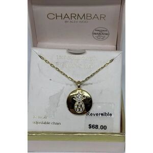 Charmbar SV740541 14k Gold Plated Over Sterling Silver Necklace MSRP$68 NM190